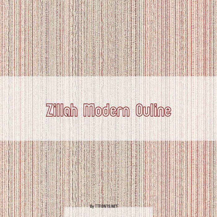 Zillah Modern Ouline example